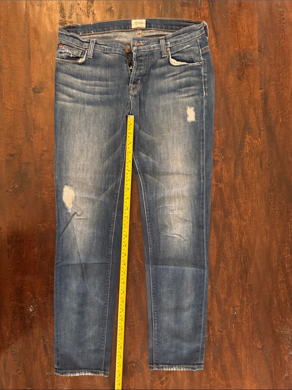 Hudson Jeans Leigh Boyfriend, size 26, Medium Blue Slim Denim